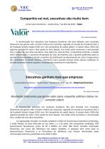 Companhia vai mal, executivos vão muito bem - Jornal Valor Econômico - 9ª Atualização da Tese - 07/04/2016