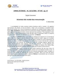 Acionista não recebe boa remuneração - Jornal do Brasil - Tese Entrevistas - 10/12/2001